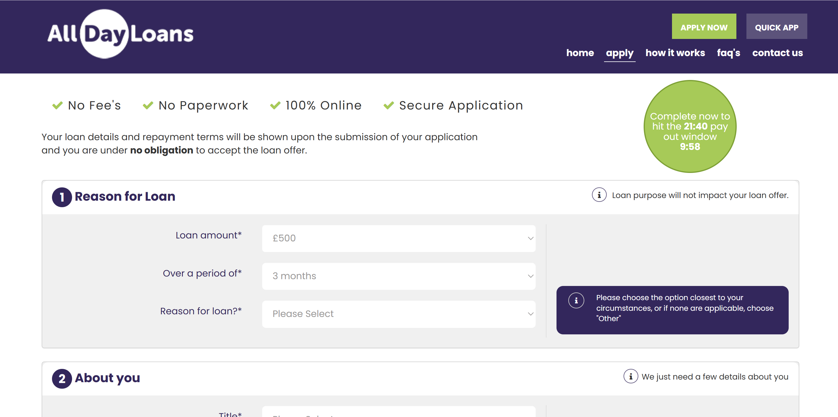 AllDayLoans — Main Brand Site